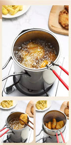 Snack pot – Stainless Steel Fryer for Crispy Snacks and Oil-Saving Cooking