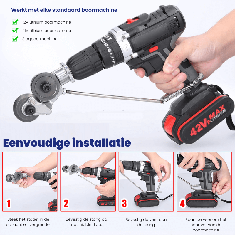 Snibbler Drilling Machine Cutter – Precision Sheet Metal Cutting Tool for Iron, Steel & Aluminum