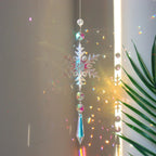 Snow Flake Crystal Sun Catcher - Set of 4 – Add Colorful Enchantment to Your Christmas Decor