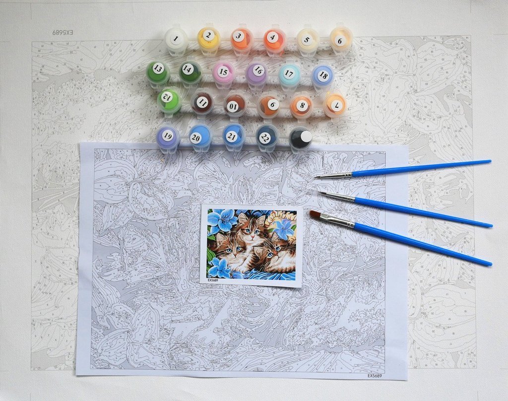 Joyful Snowman Family - Van-Go Paint-By-Number Kit