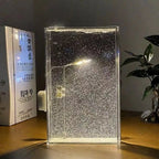 Snowy Scene Night Lights – DIY Christmas Street Lamp with Flowing Snow Effect for Magical Holiday Desktop Décor