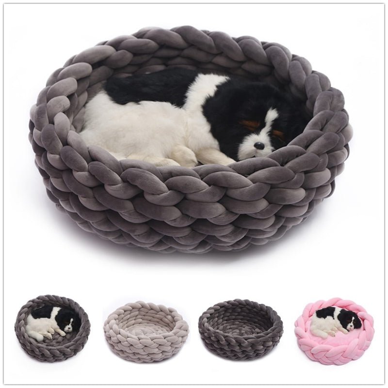SNUGWOOL – Soft Woolen Basket for Pets with High Edge Support