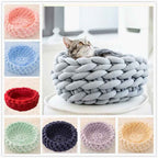 SNUGWOOL – Soft Woolen Basket for Pets with High Edge Support
