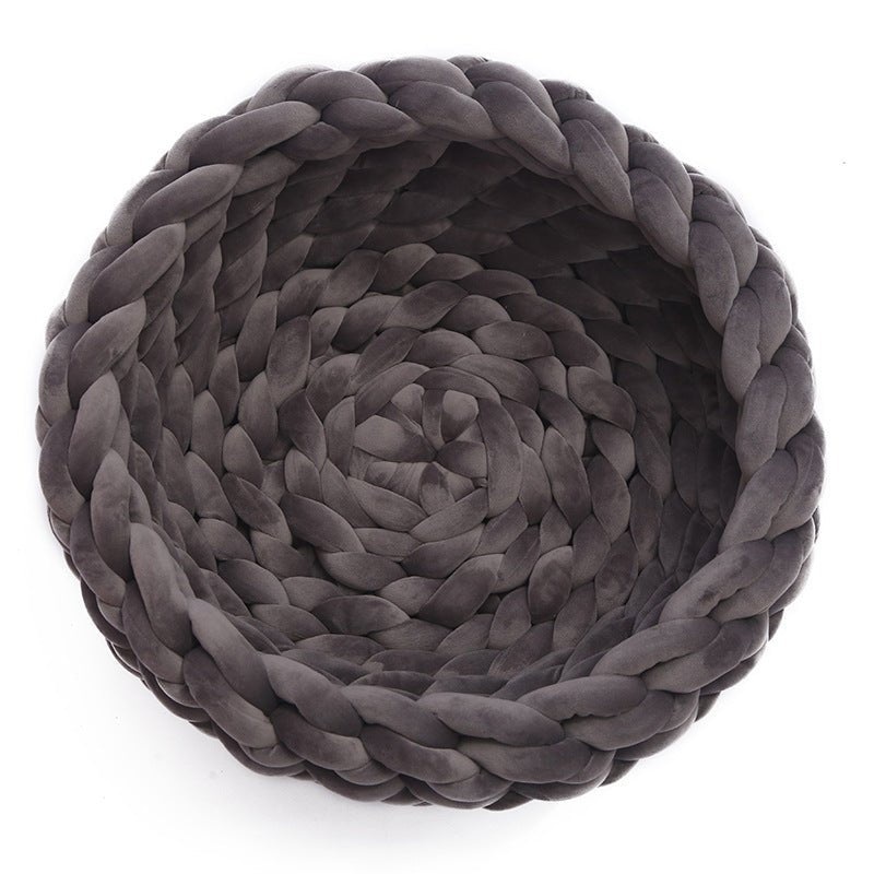 SNUGWOOL – Soft Woolen Basket for Pets with High Edge Support