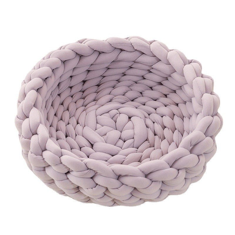 SNUGWOOL – Soft Woolen Basket for Pets with High Edge Support