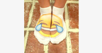 3D smiling emoji fashion one-sided print cotton socks