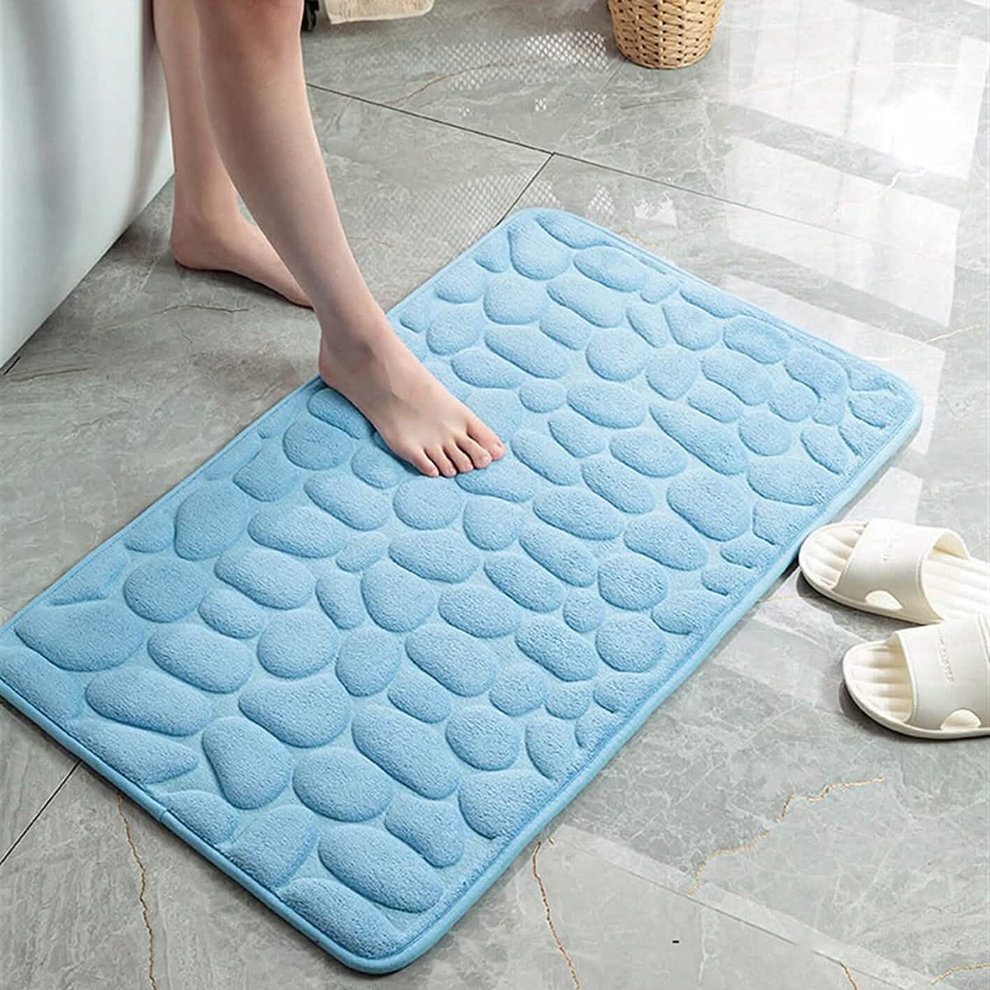 Soft Memory Foam Non-Slip Headstone Pattern Bath Mat