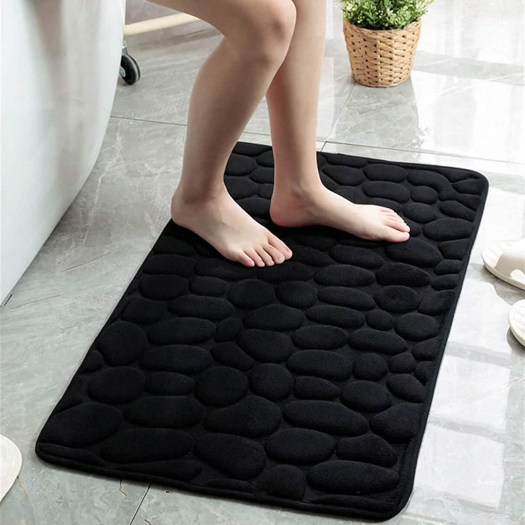 Soft Memory Foam Non-Slip Headstone Pattern Bath Mat
