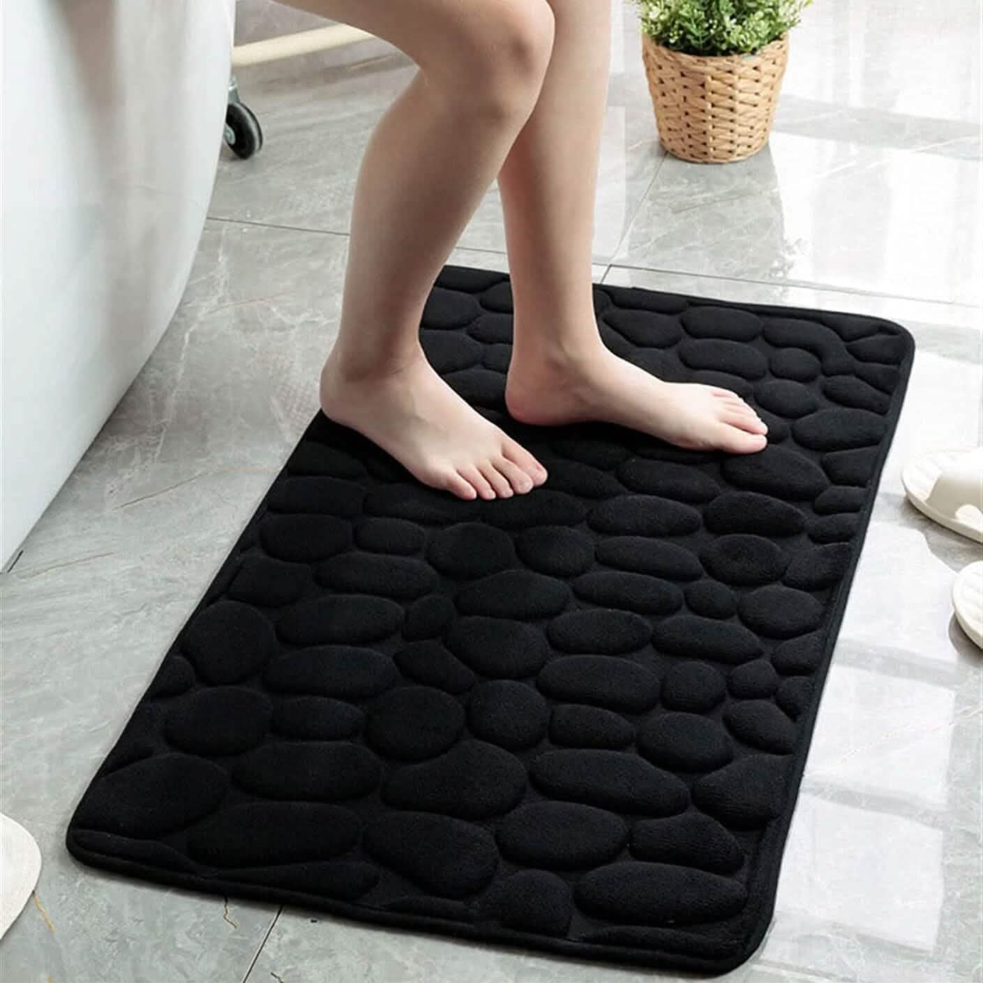 Soft Memory Foam Non-Slip Headstone Pattern Bath Mat