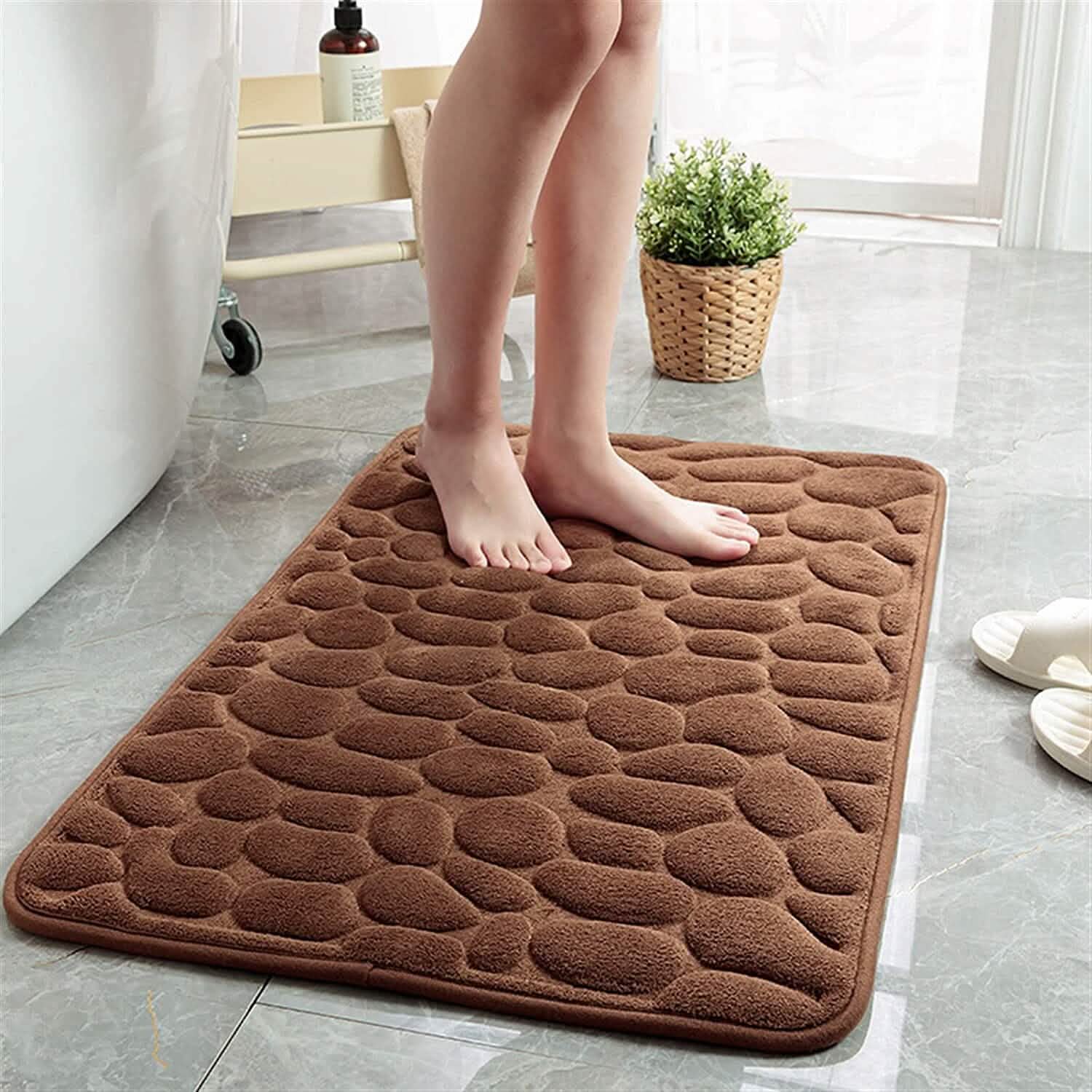 Soft Memory Foam Non-Slip Headstone Pattern Bath Mat