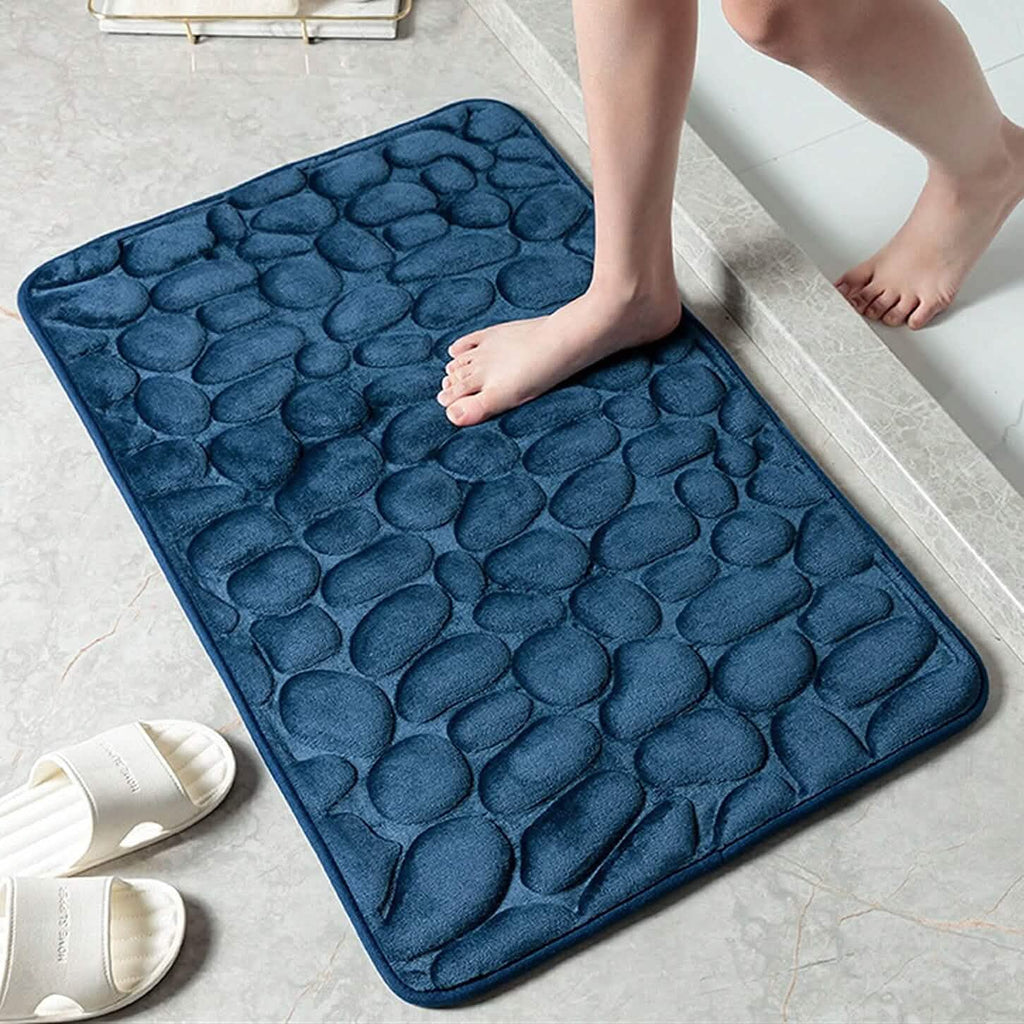 Soft Memory Foam Non-Slip Headstone Pattern Bath Mat