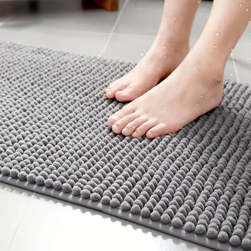 SOFTDRY – Chenille Microfiber Bath Mat with Non-Slip Base