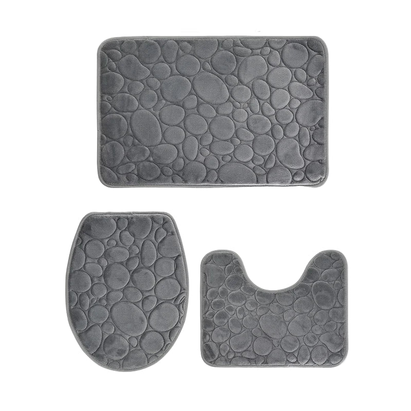 Softura – 3-Piece Non-Slip Bathroom Mat Set with Comfort & Style