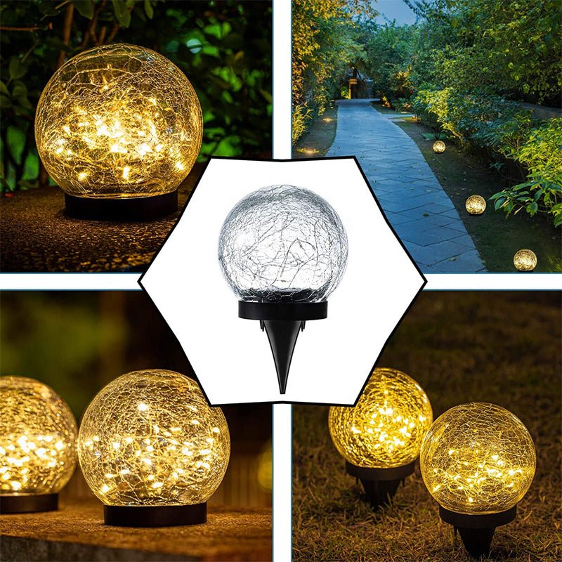 Solar Cracked Glass Globe