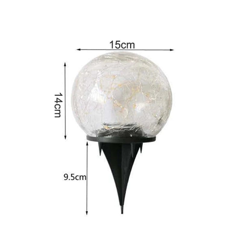 Solar Cracked Glass Globe