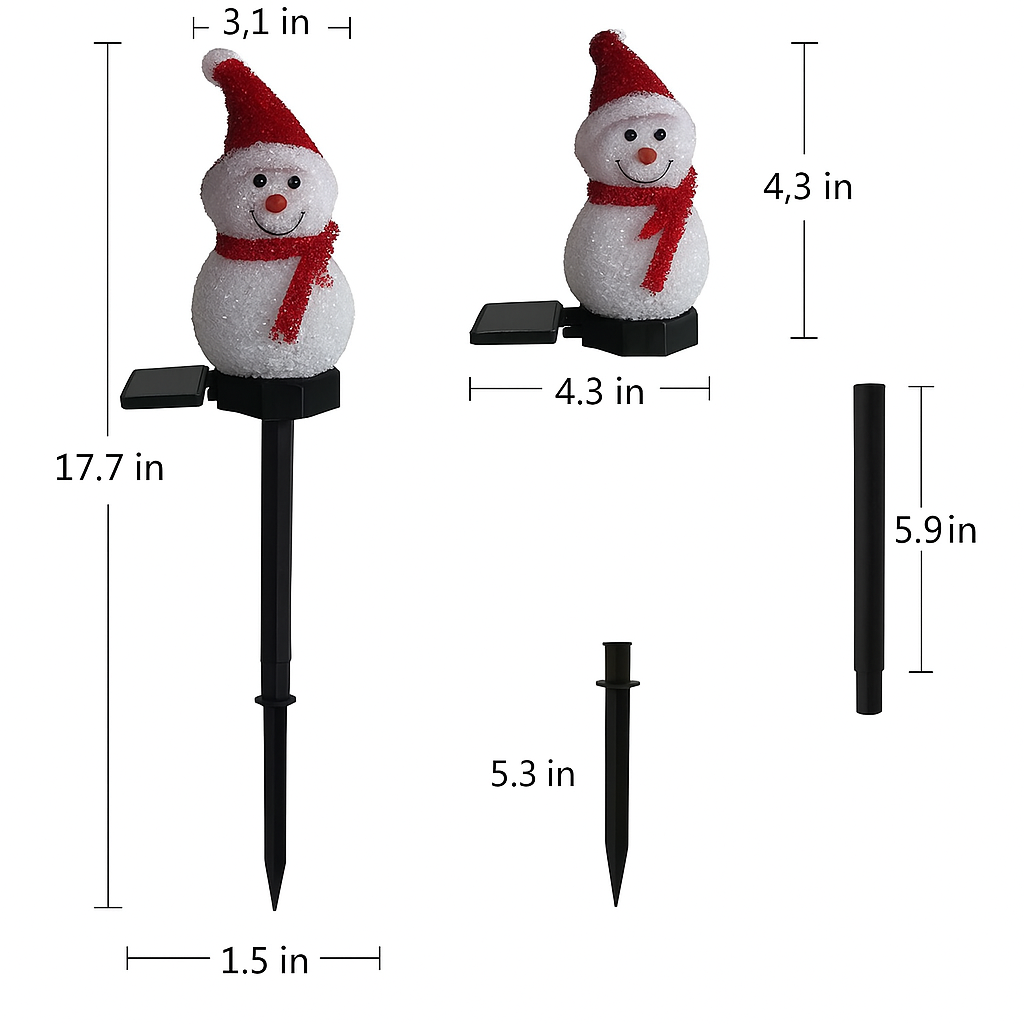Solar Energy Snowman Lamp - SolarSnow
