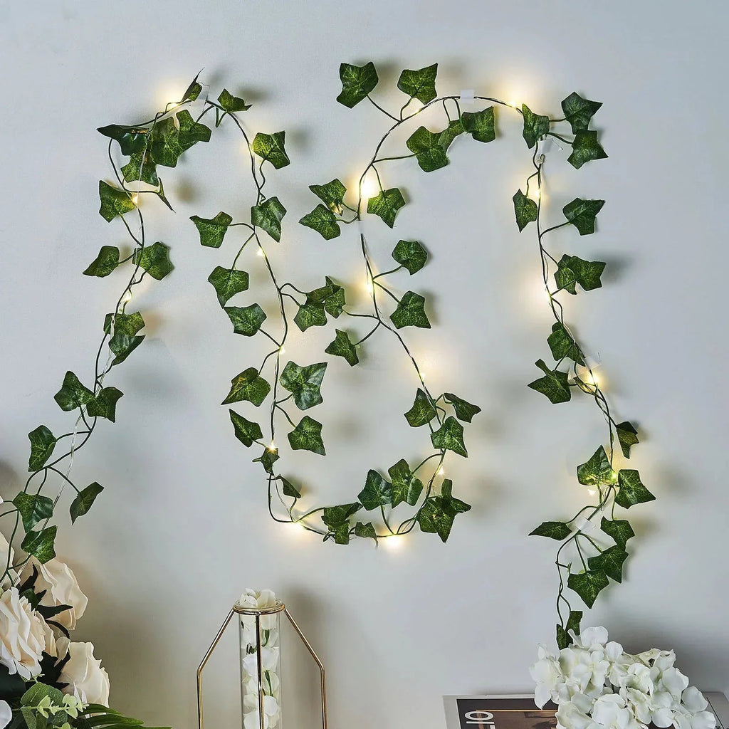 IvyGlow Solar Light Chain Ivy | Waterproof | LED Mood Light for Garden & Balcony | Decor for Outdoor Areas