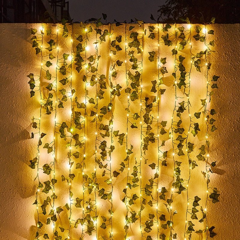 IvyGlow Solar Light Chain Ivy | Waterproof | LED Mood Light for Garden & Balcony | Decor for Outdoor Areas