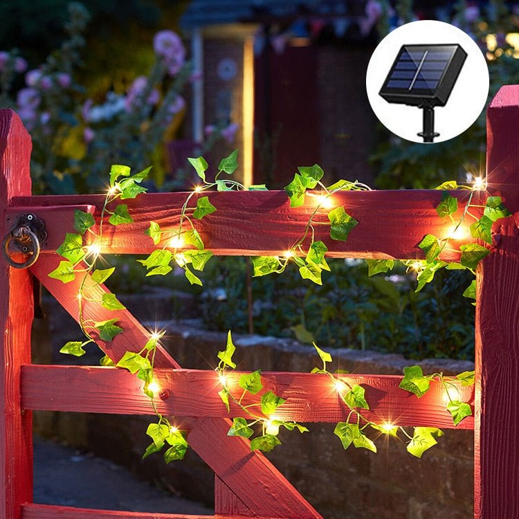 IvyGlow Solar Light Chain Ivy | Waterproof | LED Mood Light for Garden & Balcony | Decor for Outdoor Areas