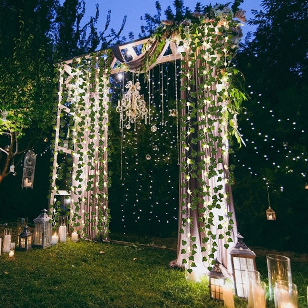 IvyGlow Solar Light Chain Ivy | Waterproof | LED Mood Light for Garden & Balcony | Decor for Outdoor Areas