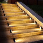 Outdoor Solar Step Lights with Warm LED Glow