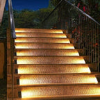 Outdoor Solar Step Lights with Warm LED Glow
