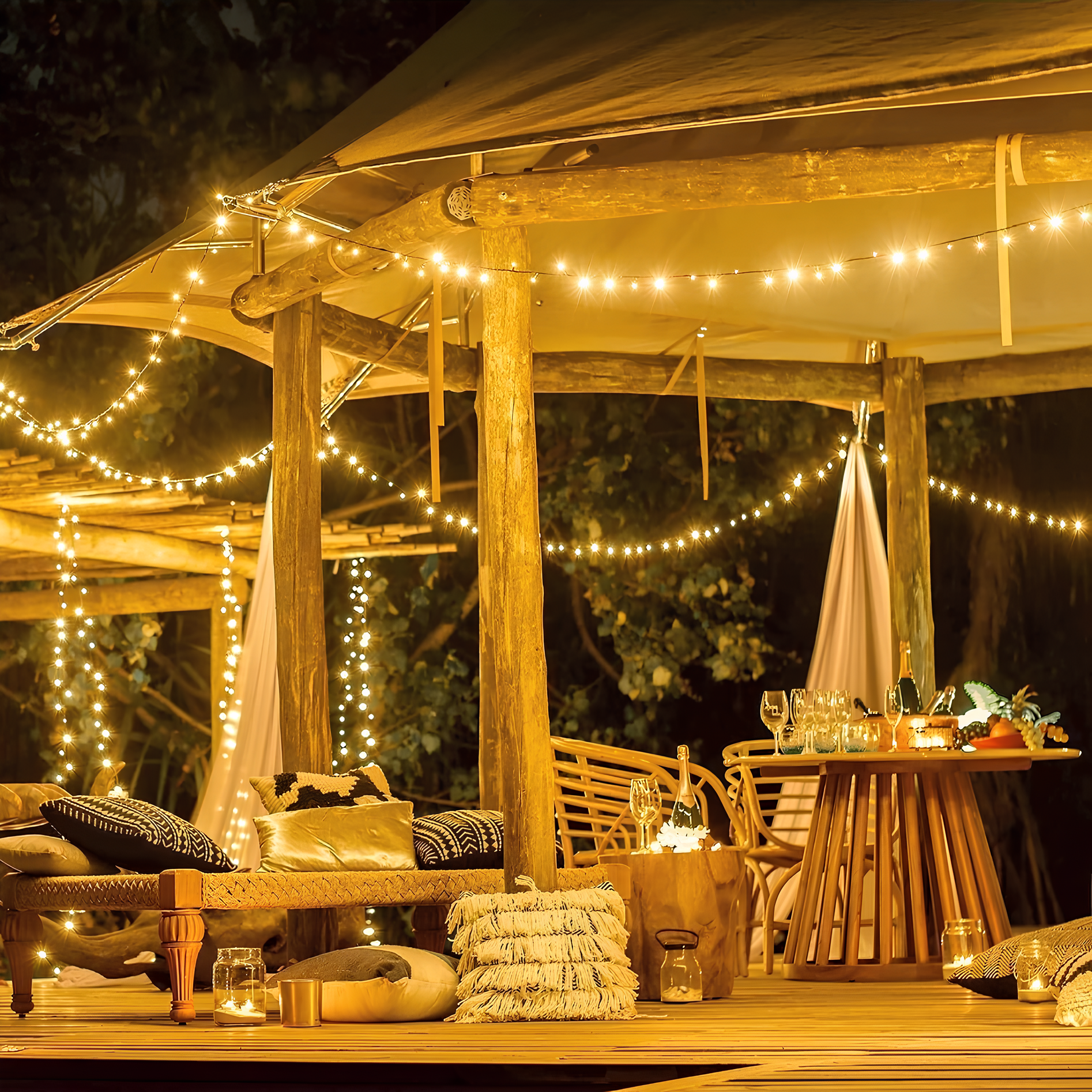 Solar Powered Outdoor String Lights