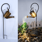 Solar Watering Can Lamp – Wrought Iron Garden Light with 36 Warm LEDs for Magical Outdoor Ambience