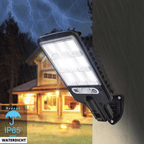 SolarBright Motion Sensor Garden Lamp – Wireless IP65 Outdoor LED Light with Remote Control & 6000K Cool White Illumination