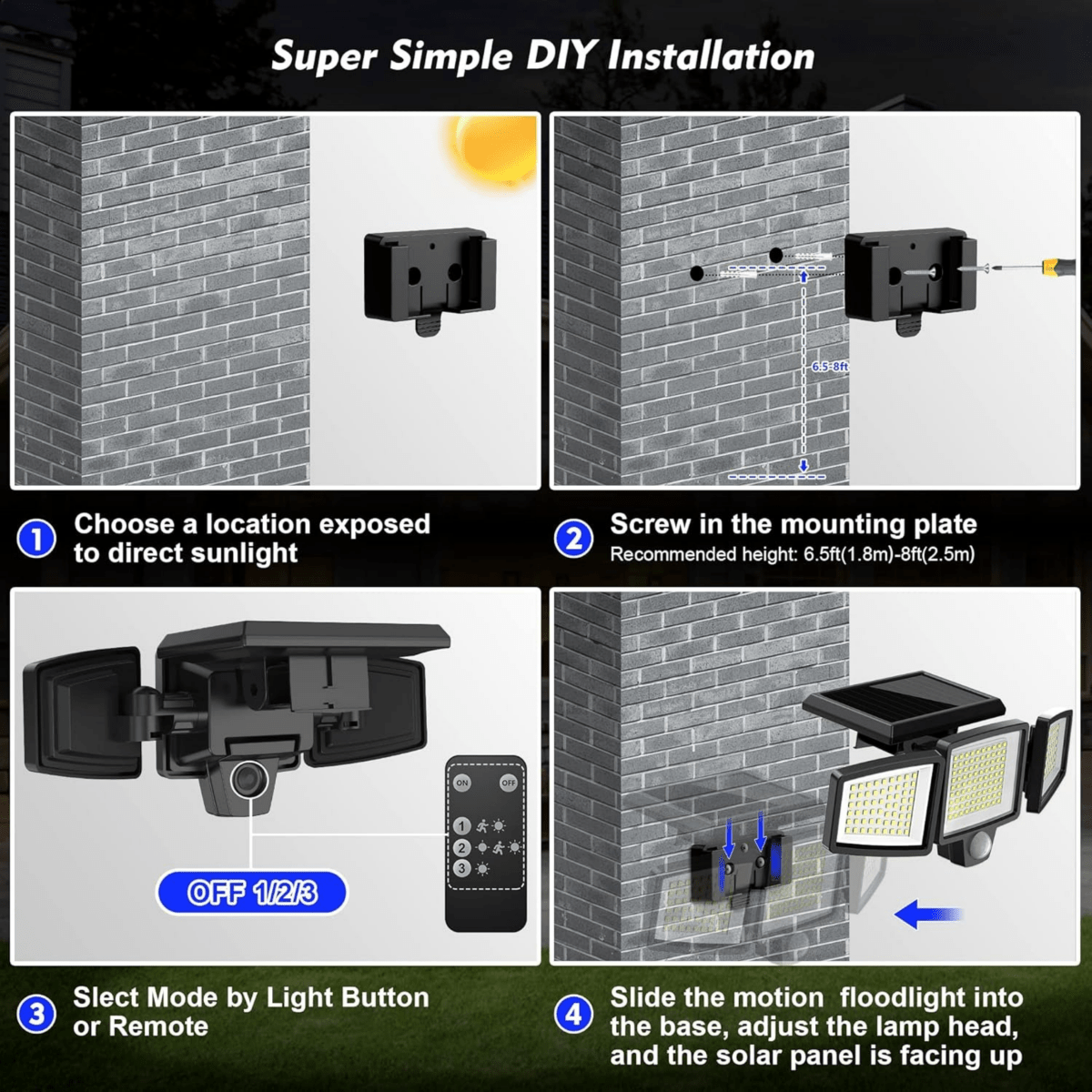 SOLARGUARD – Solar Security Light with Motion Sensor and Remote Control