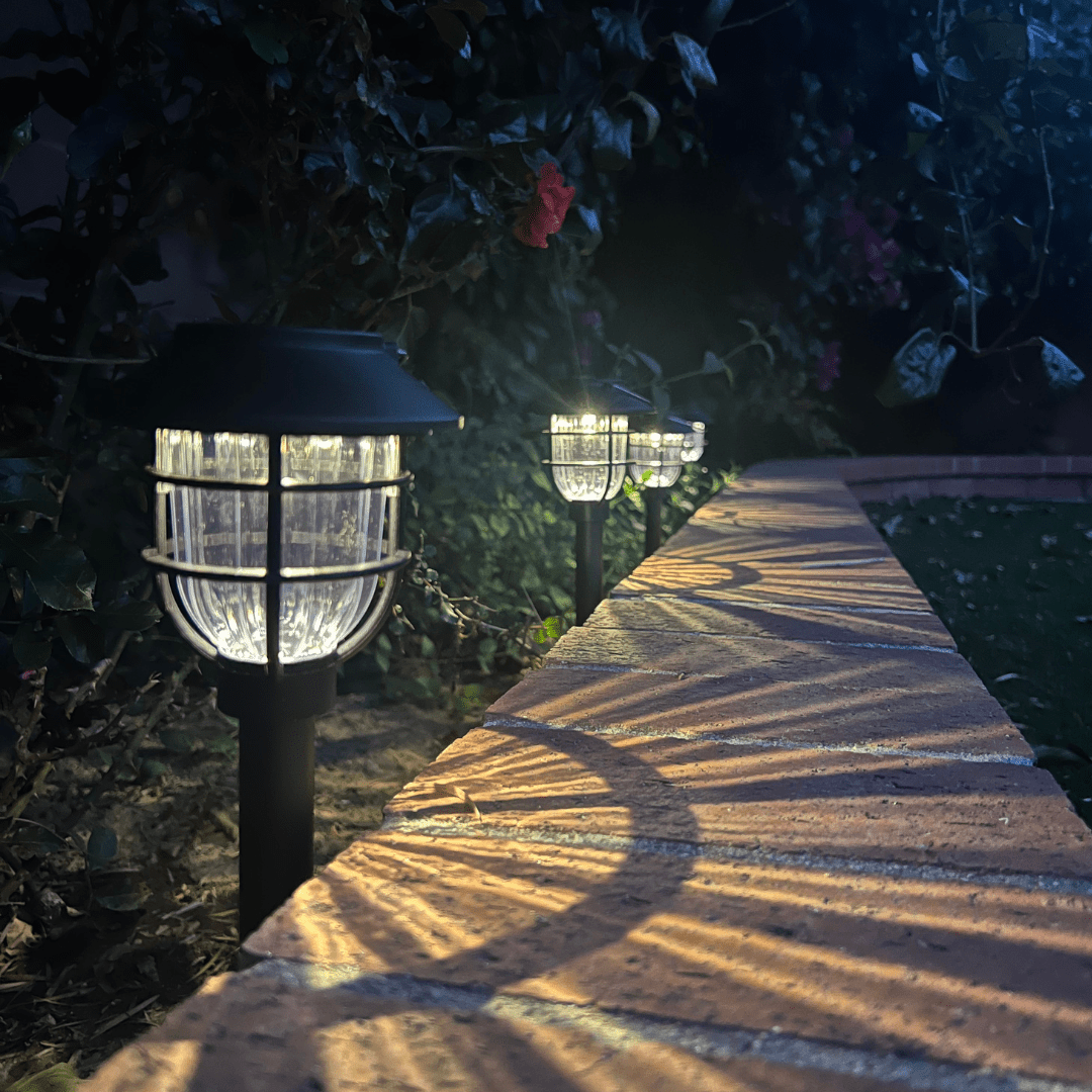 SOLARSPIKE – 2 Pack Solar Powered Pathway Lights for Outdoor Garden Illumination