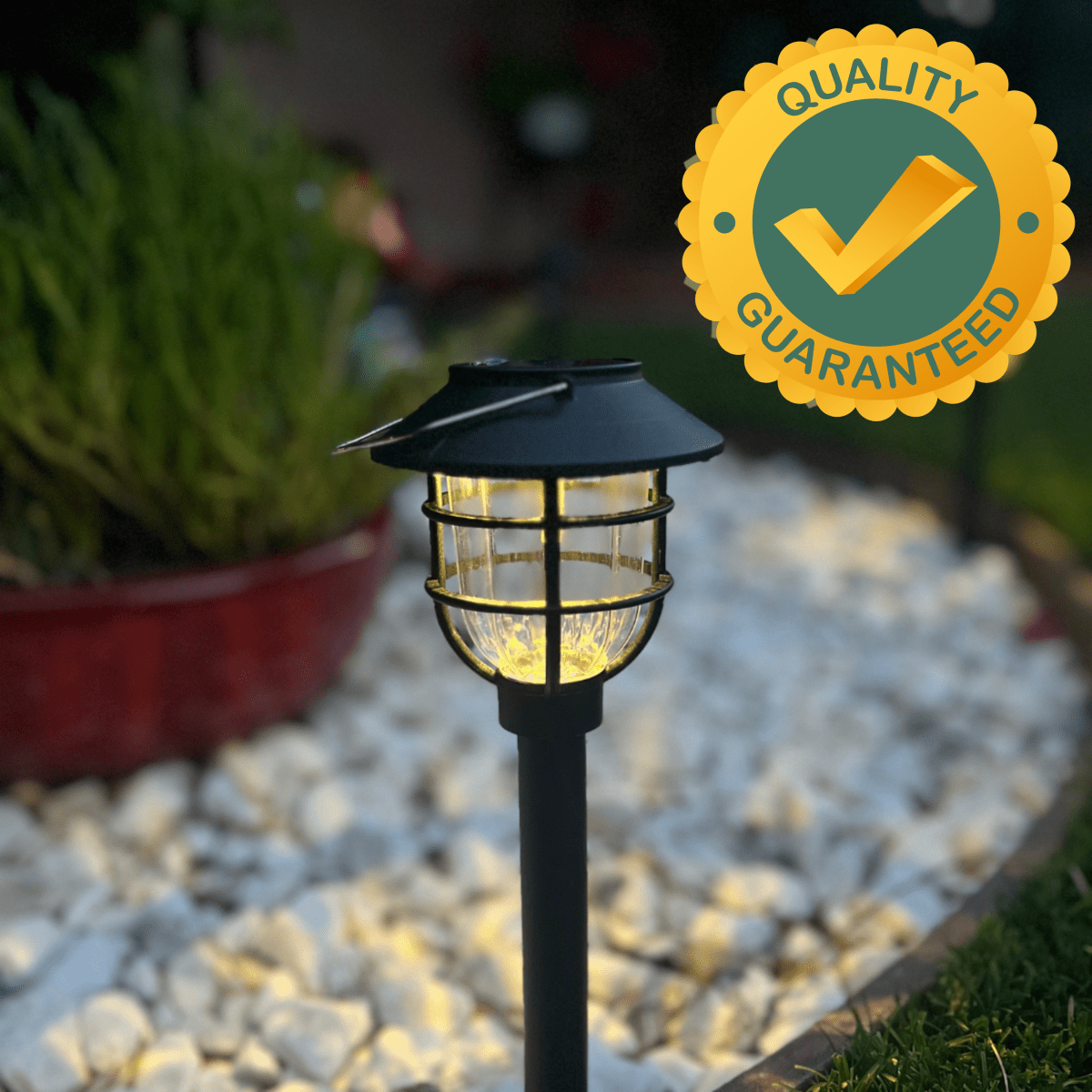 SOLARSPIKE – 2 Pack Solar Powered Pathway Lights for Outdoor Garden Illumination