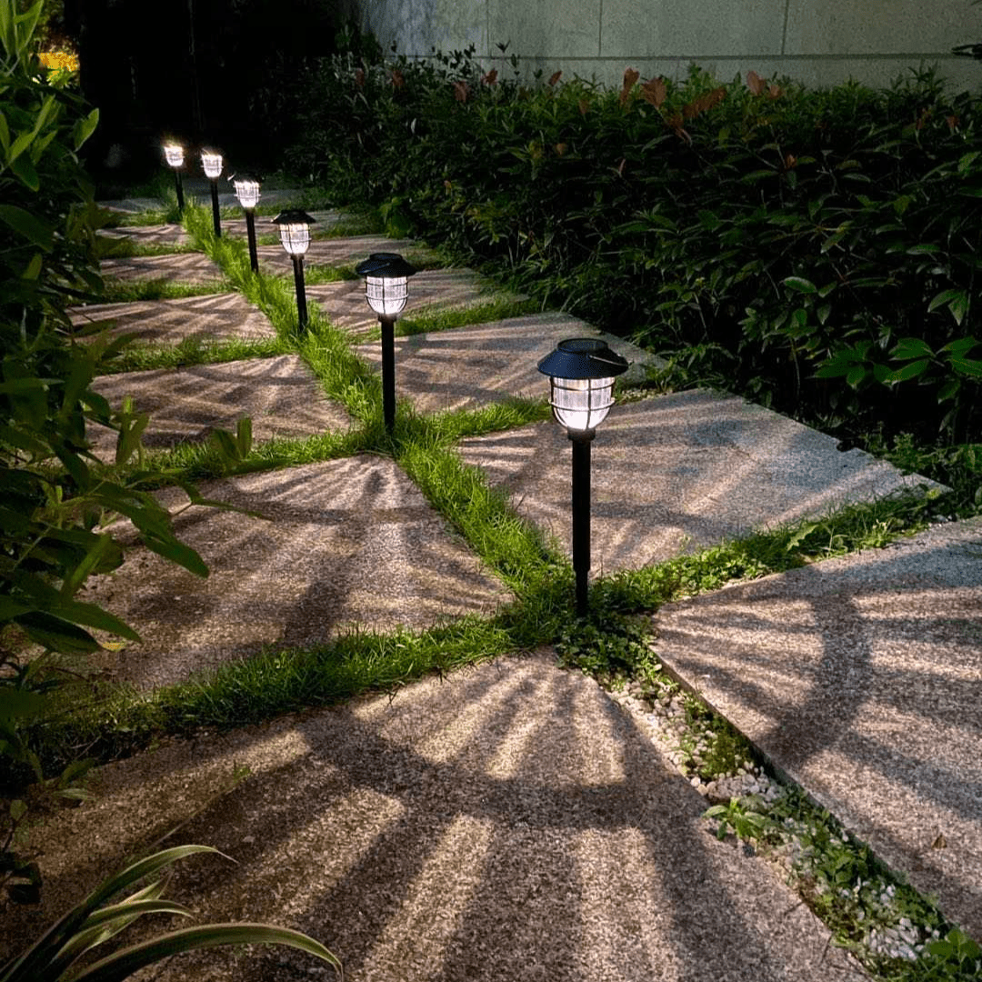 SOLARSPIKE – 2 Pack Solar Powered Pathway Lights for Outdoor Garden Illumination