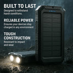 SOLARVAULT – Waterproof Solar Power Bank with 500000mAh for Outdoor Adventures