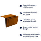 Essentials Within Reach – Thick Felt Durable Material – Save Space Stay Organised & Enjoy Nighttime Comfort