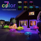 Functional Outdoor Lights - Solar Fiber Optic Jellyfish Garden Lamp
