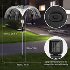 Functional Outdoor Lights - Solar Fiber Optic Jellyfish Garden Lamp