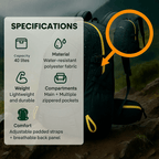 40L Waterproof Hiking Backpack with Multiple Compartments for Outdoor Adventures and Travel