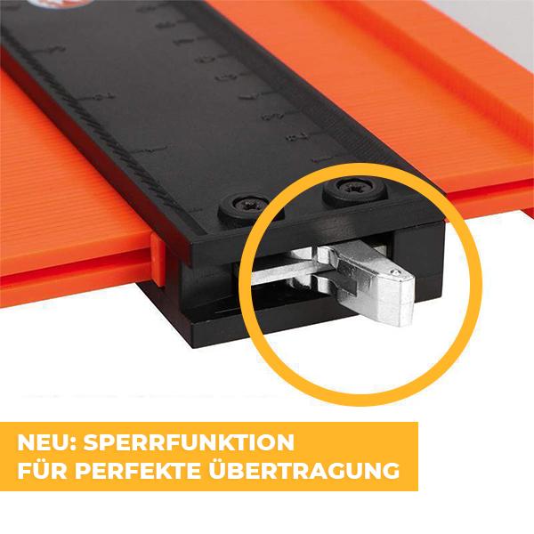 Contour gauge contour duplication gauge with lock