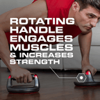 Spinfit Rotating Push-Up Handles – Ergonomic Wrist Protection – 180 kg Capacity – Dynamic Strength Training for Chest, Shoulders & Core