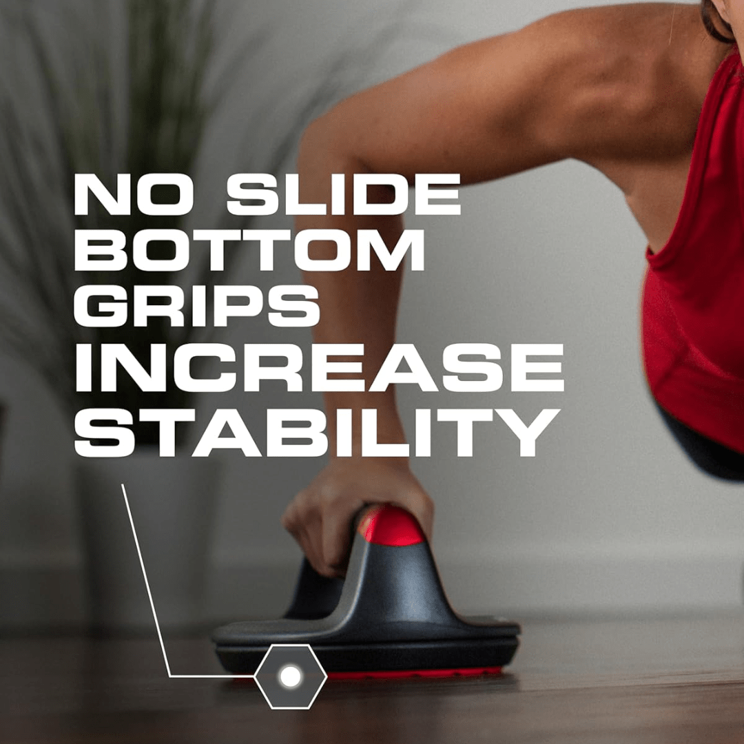 Spinfit Rotating Push-Up Handles – Ergonomic Wrist Protection – 180 kg Capacity – Dynamic Strength Training for Chest, Shoulders & Core