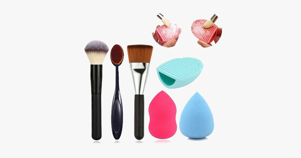 6-piece Brush-Sponge Combo – Making Makeup Mixing Easy