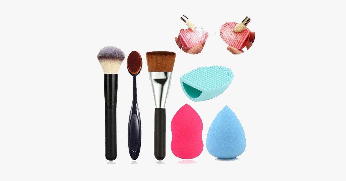 6-piece Brush-Sponge Combo – Making Makeup Mixing Easy