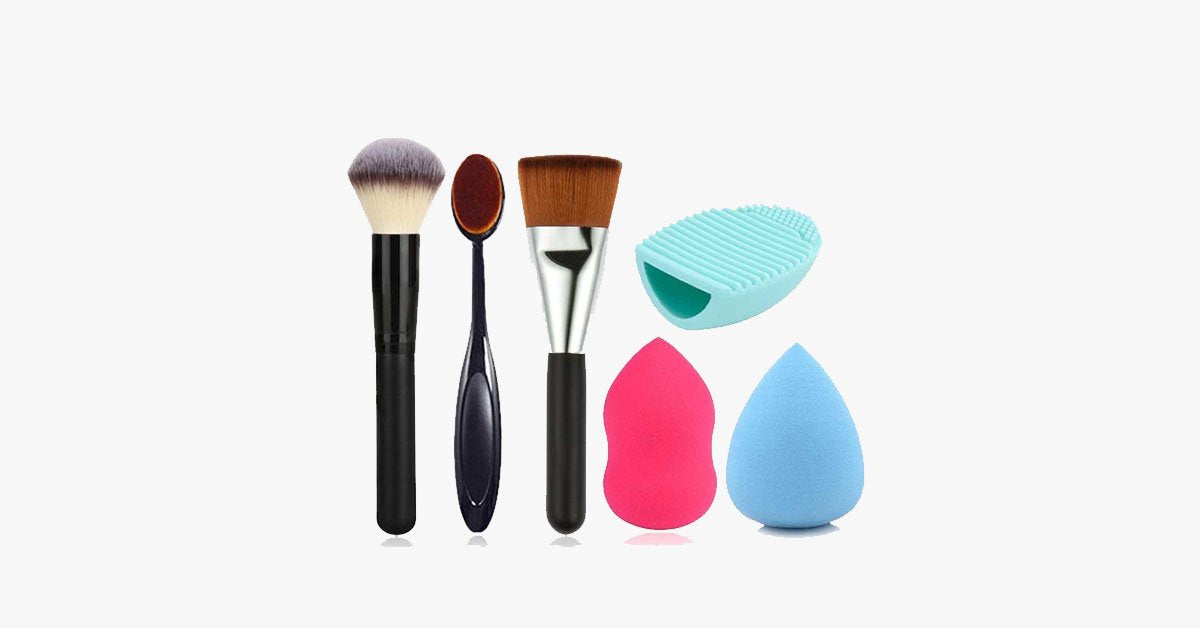 6-piece Brush-Sponge Combo – Making Makeup Mixing Easy