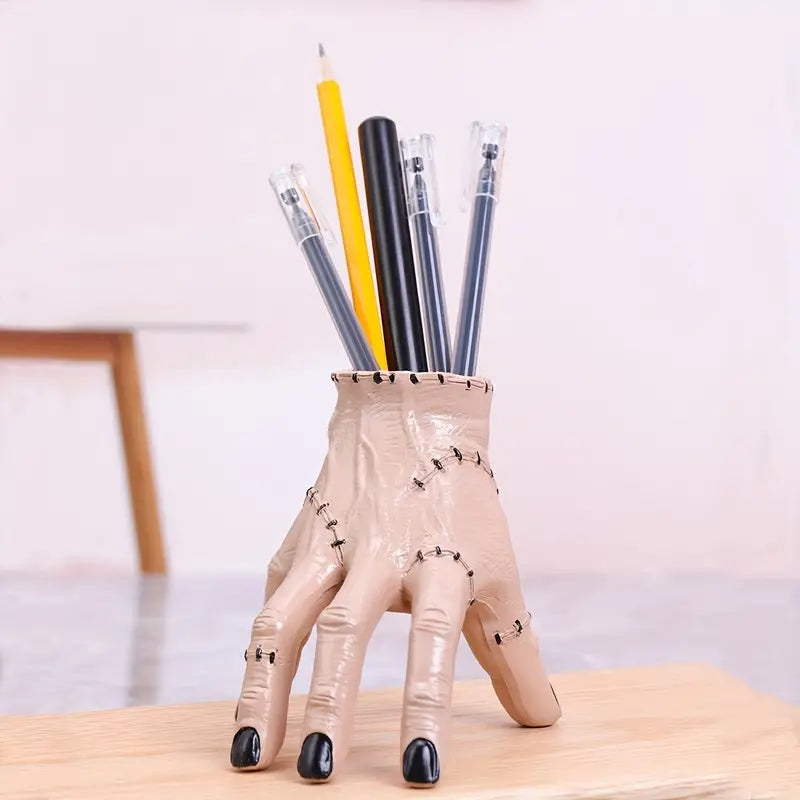 Bone Hand Shaped Pen Holder