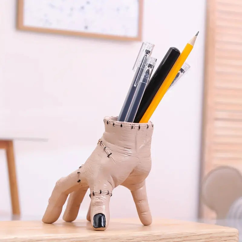 Bone Hand Shaped Pen Holder