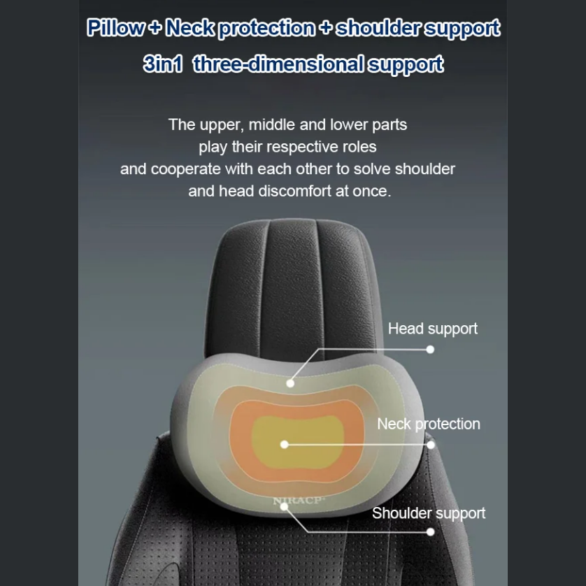 [Creative gift] Neck and waist pillow for the car headrest