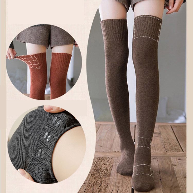 Non-slip Over-the-knee stockings made of cotton with silicone