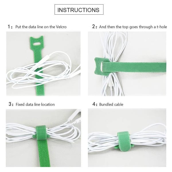 T-type self-adhesive velcro strap with velcro