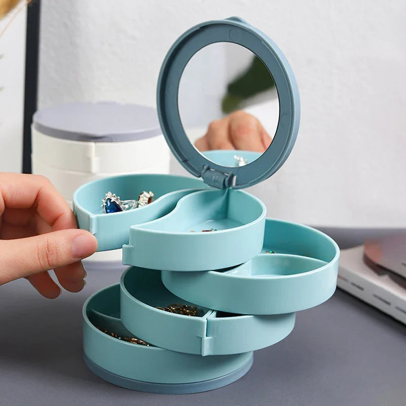 Perfect Gift-4 Layer Rotatable Jewelry Storage Box